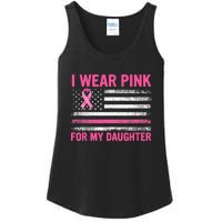 Support I Wear Pink For My Daughter Breast Cancer Awareness Ladies Essential Tank