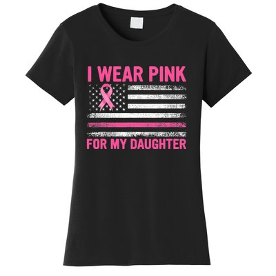 Support I Wear Pink For My Daughter Breast Cancer Awareness Women's T-Shirt