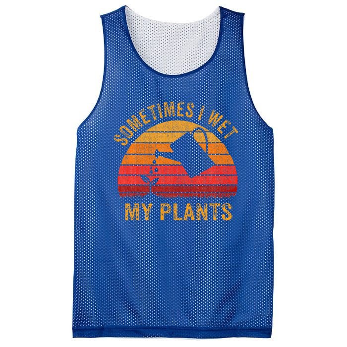 Sometimes I Wet My Plants Garden Lover Mesh Reversible Basketball Jersey Tank