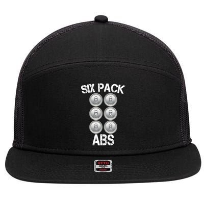 Six Abs Beer 7 Panel Mesh Trucker Snapback Hat