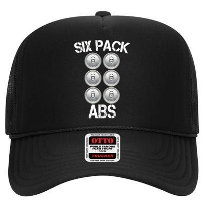 Six Abs Beer High Crown Mesh Back Trucker Hat