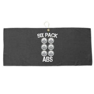 Six Abs Beer Large Microfiber Waffle Golf Towel