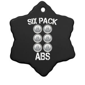 Six Abs Beer Ceramic Star Ornament