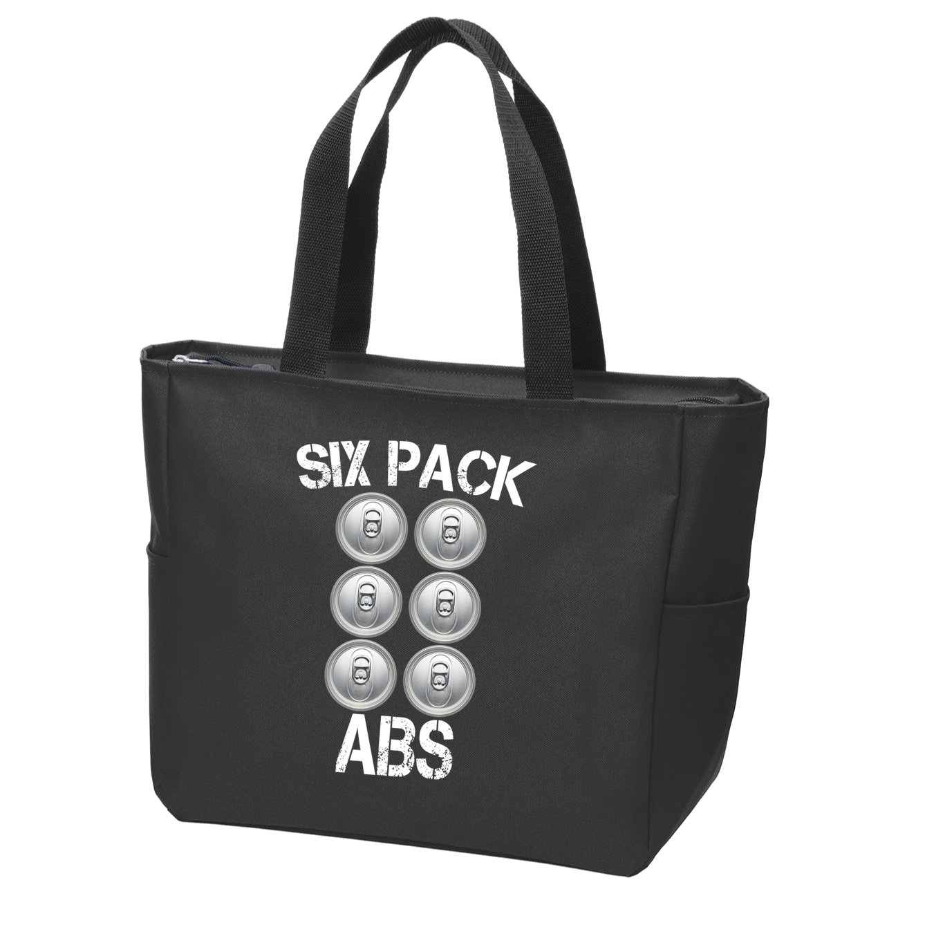 Six Abs Beer Zip Tote Bag