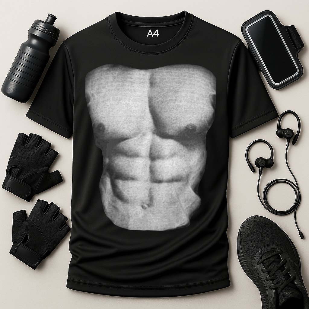 Six Pack Abs Cooling Performance Crew T-Shirt