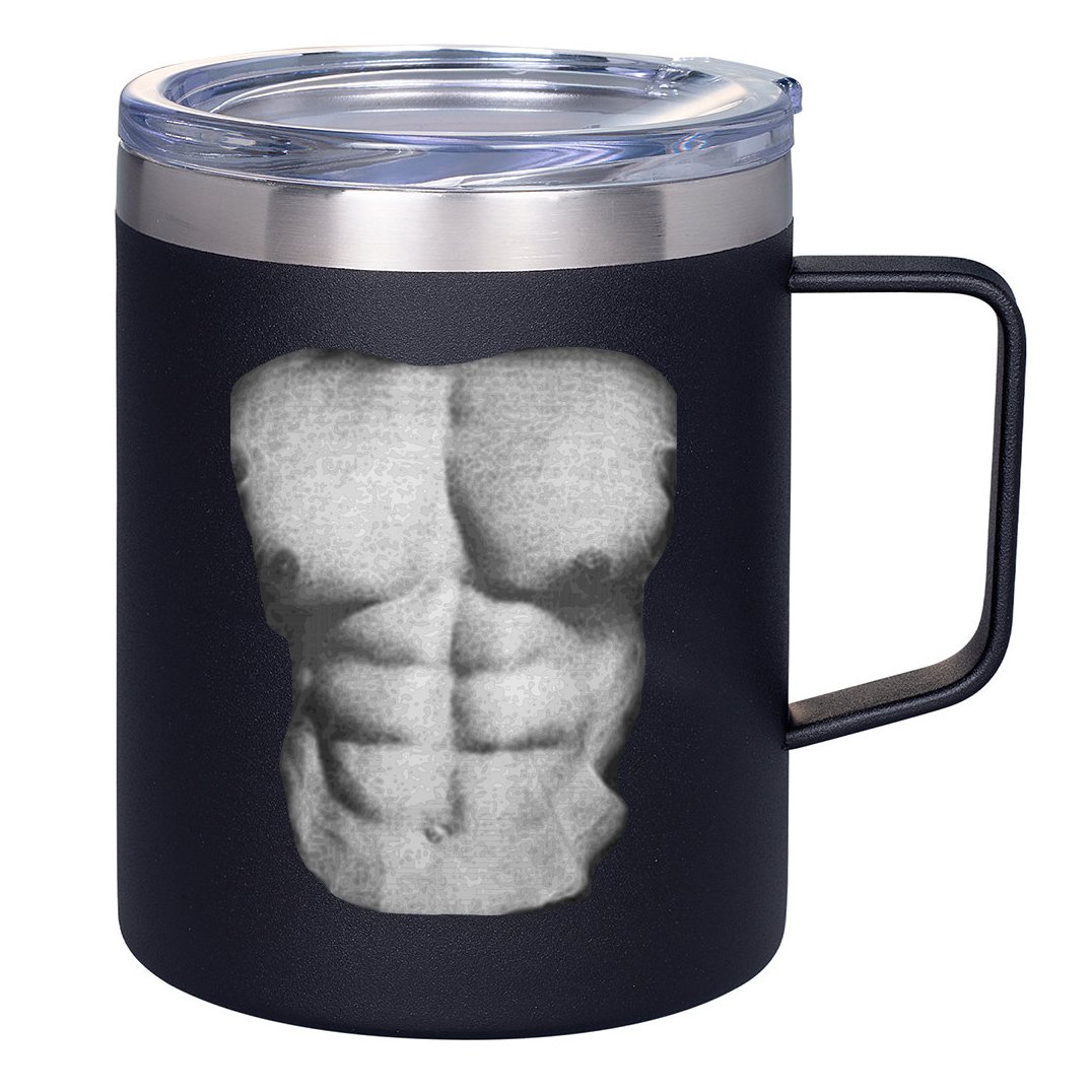 Six Pack Abs 12oz Stainless Steel Coffee Mug