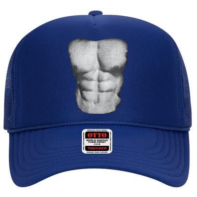 Six Pack Abs High Crown Mesh Back Trucker Hat