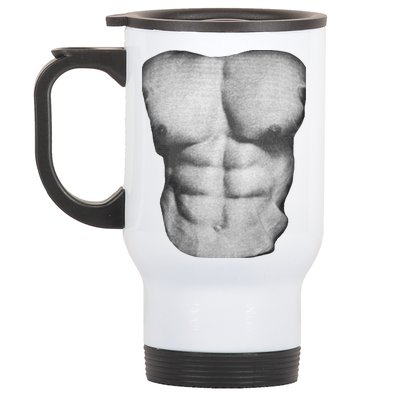 Six Pack Abs Stainless Steel Travel Mug