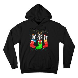 Skunk In Xmas Socks Funny Holiday Ugly Sweater Christmas Long Sleeve Hoodie