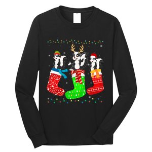 Skunk In Xmas Socks Funny Holiday Ugly Sweater Christmas Long Sleeve Long Sleeve Shirt