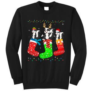 Skunk In Xmas Socks Funny Holiday Ugly Sweater Christmas Long Sleeve Sweatshirt