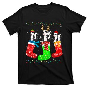 Skunk In Xmas Socks Funny Holiday Ugly Sweater Christmas Long Sleeve T-Shirt