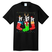 Skunk In Xmas Socks Funny Holiday Ugly Sweater Christmas Long Sleeve Tall T-Shirt