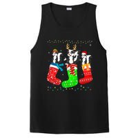 Skunk In Xmas Socks Funny Holiday Ugly Sweater Christmas Long Sleeve PosiCharge Competitor Tank