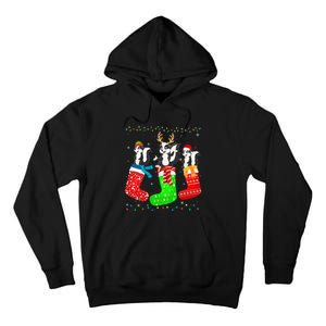 Skunk In Xmas Socks Funny Holiday Ugly Sweater Christmas Long Sleeve Tall Hoodie