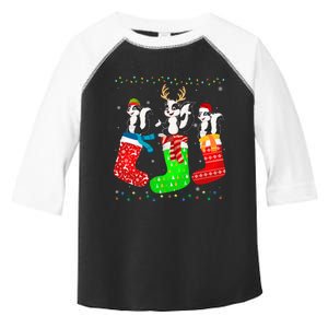 Skunk In Xmas Socks Funny Holiday Ugly Sweater Christmas Long Sleeve Toddler Fine Jersey T-Shirt