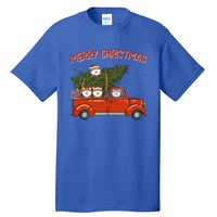 Shiba Inu Xmas Vintage Red Pickup Retro Truck Funny Gift Tall T-Shirt