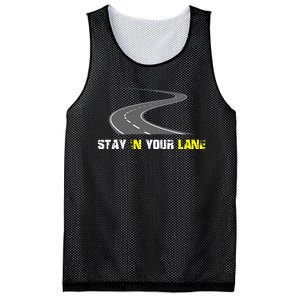 Stay In Your Lane Funny Quote Mesh Reversible Basketball Jersey Tank