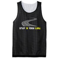 Stay In Your Lane Funny Quote Mesh Reversible Basketball Jersey Tank