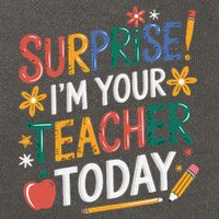 Surprise IM Your Teacher Today Women Substitute Teacher Cotton Canvas Backpack