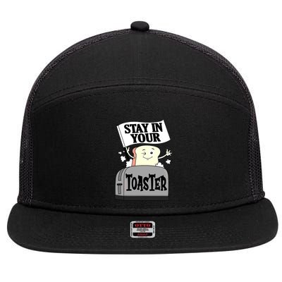 Stay In Your Toaster Funny Color Guard Marching Band 7 Panel Mesh Trucker Snapback Hat