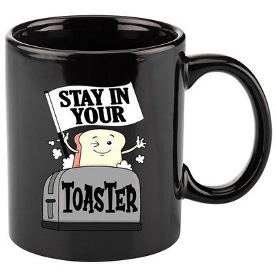 Stay In Your Toaster Funny Color Guard Marching Band 11oz C Handle Ceramic Mug