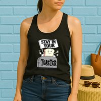 Stay In Your Toaster Funny Color Guard Marching Band Womens Tank Top