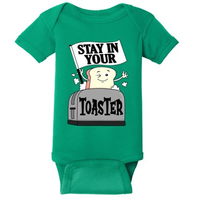 Stay In Your Toaster Funny Color Guard Marching Band Baby Bodysuit