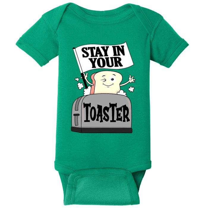 Stay In Your Toaster Funny Color Guard Marching Band Baby Bodysuit
