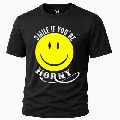 Smile If YouRe Horny Funny Gift Performance Shirt