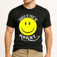 Smile If YouRe Horny Funny Gift Cooling Performance Crew T-Shirt