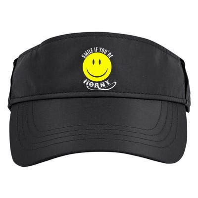 Smile If YouRe Horny Funny Gift Adult Drive Performance Visor