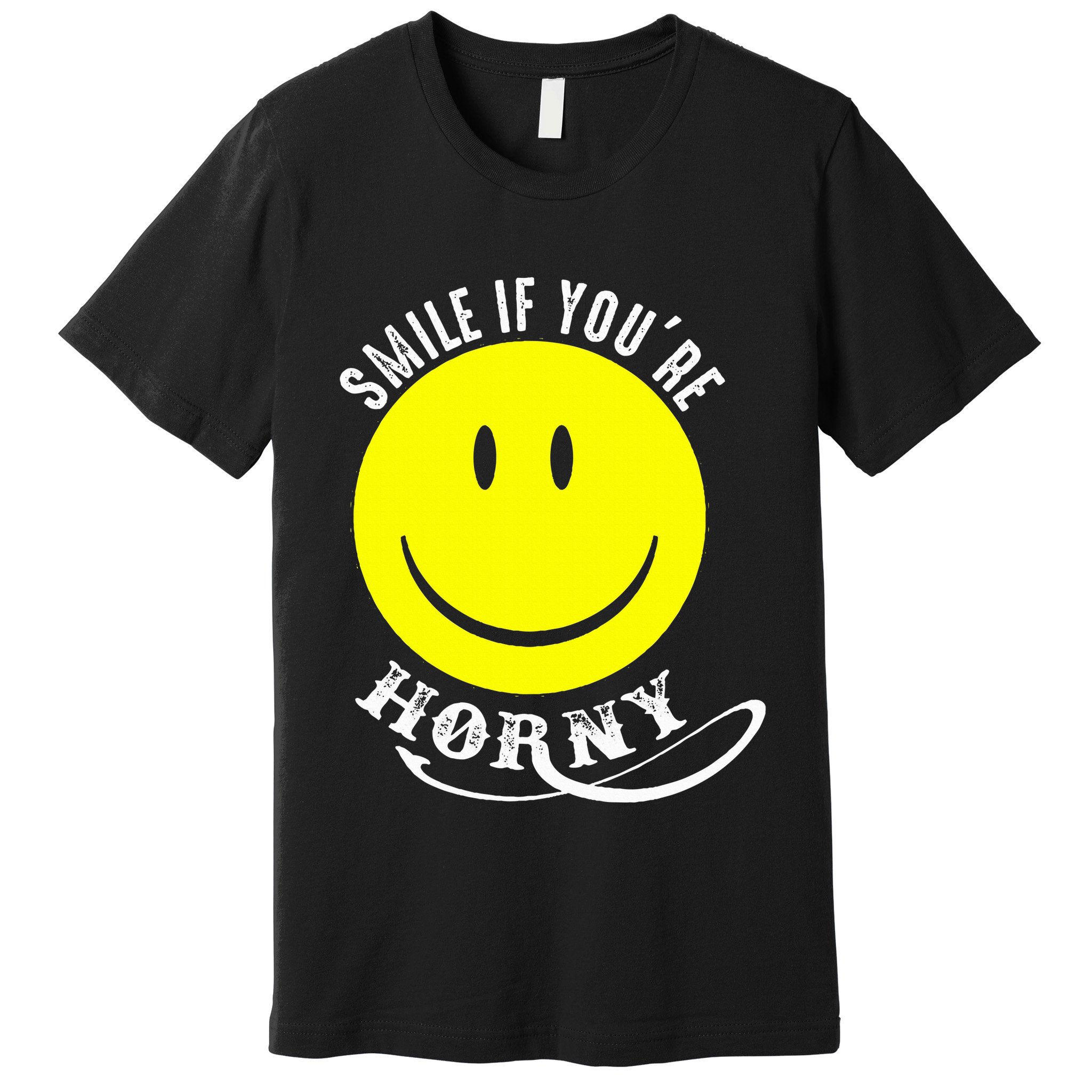 Smile If YouRe Horny Funny Gift Premium T-Shirt