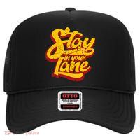 Stay In Your Lane Positive Message High Crown Mesh Back Trucker Hat