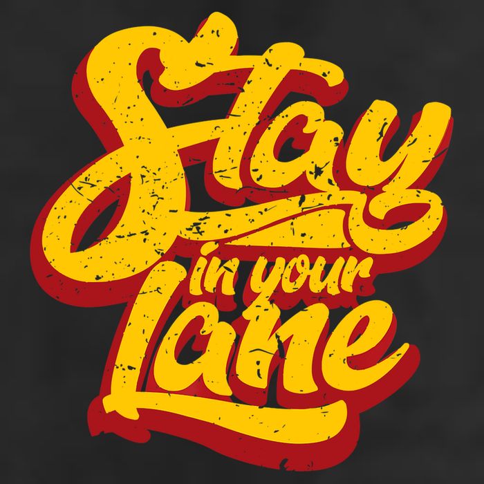 Stay In Your Lane Positive Message Microfiber Hand Towel