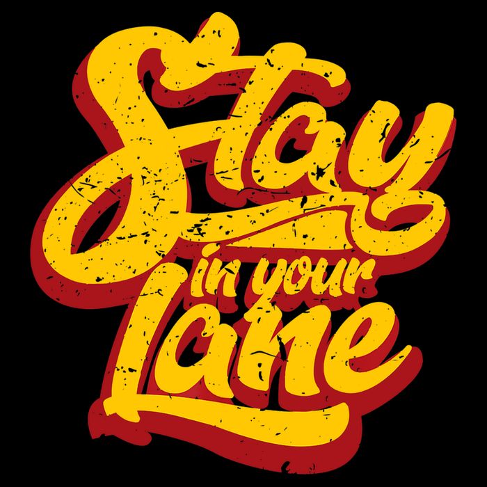 Stay In Your Lane Positive Message Cropped Pullover Crew