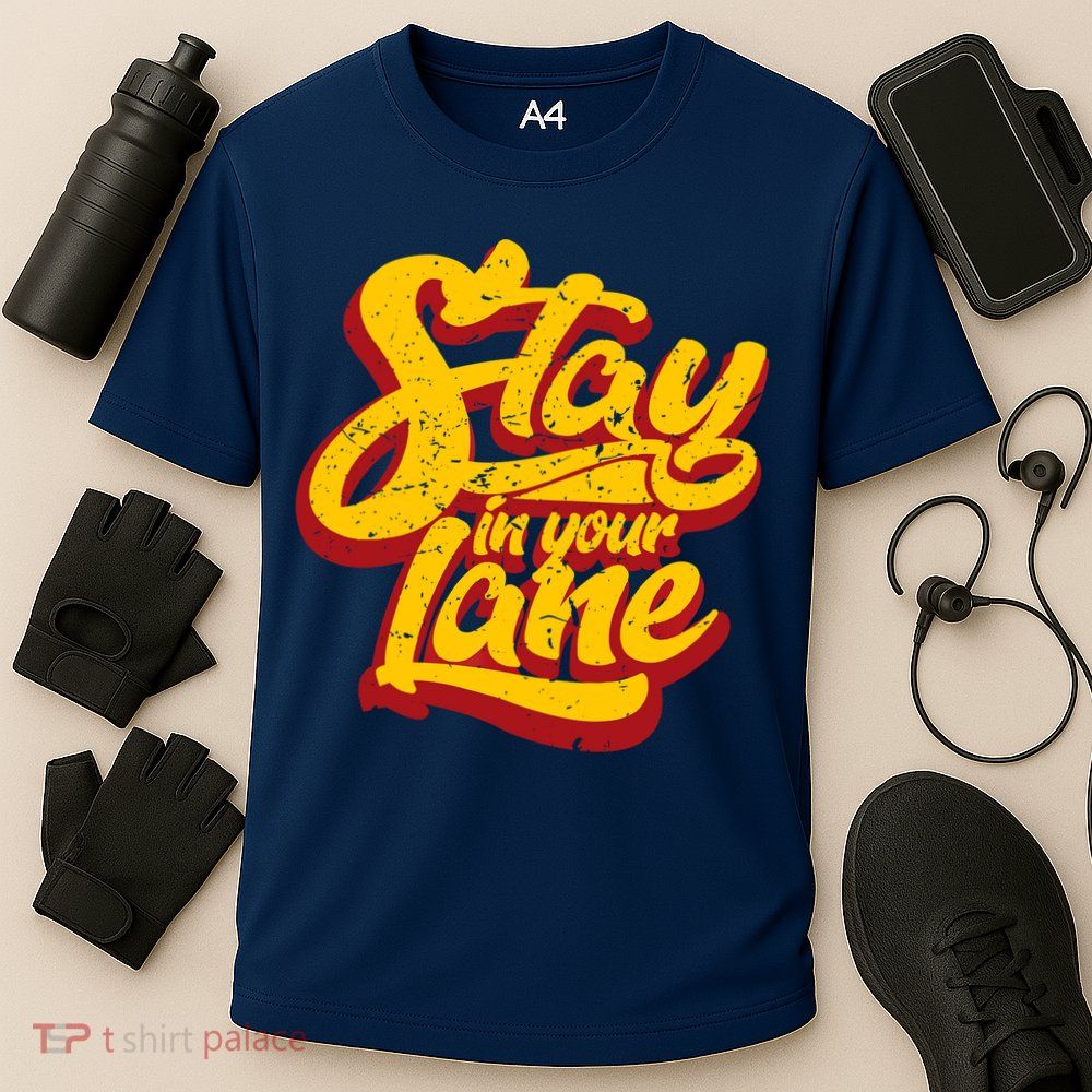 Stay In Your Lane Positive Message Cooling Performance Crew T-Shirt