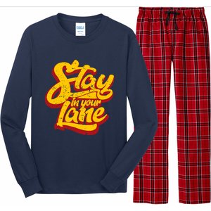 Stay In Your Lane Positive Message Long Sleeve Pajama Set