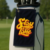 Stay In Your Lane Positive Message Golf Towel