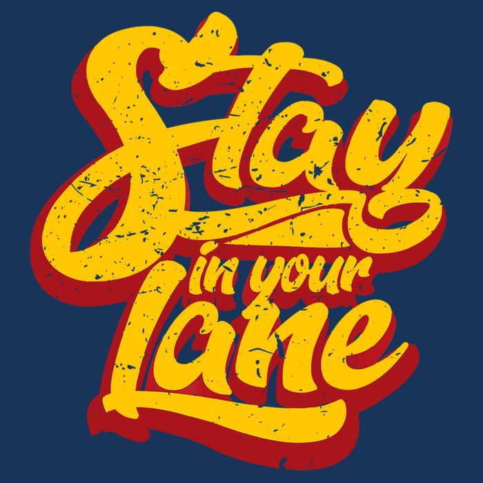 Stay In Your Lane Positive Message Golf Towel
