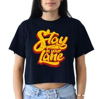Stay In Your Lane Positive Message Crop Top
