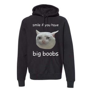 Smile If You Have Big Boobs Cringey Premium Hoodie