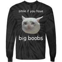 Smile If You Have Big Boobs Cringey Tie-Dye Long Sleeve Shirt