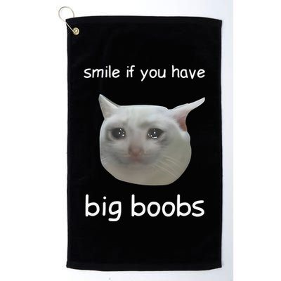 Smile If You Have Big Boobs Cringey Golf Towel