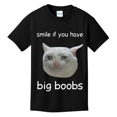 Smile If You Have Big Boobs Cringey Kids T-Shirt