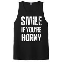 Smile If Youre Horny Funny Adult Gag Gift PosiCharge Competitor Tank