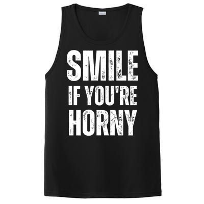 Smile If Youre Horny Funny Adult Gag Gift PosiCharge Competitor Tank