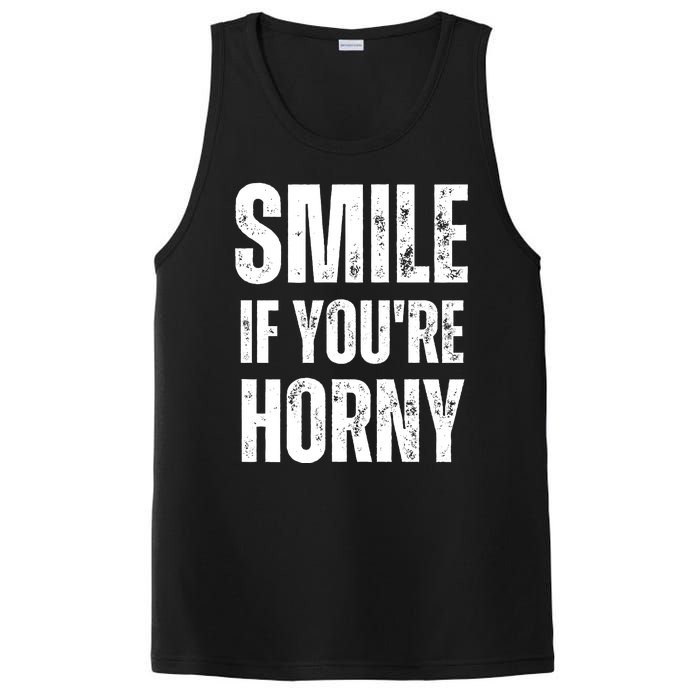 Smile If Youre Horny Funny Adult Gag Gift PosiCharge Competitor Tank