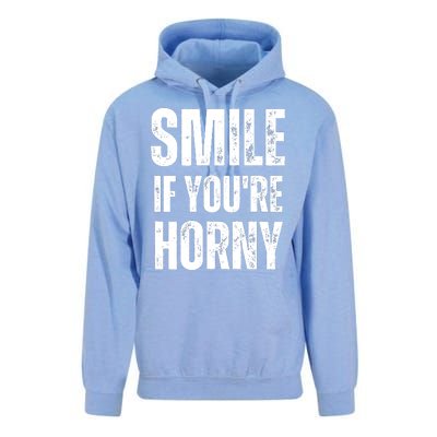 Smile If Youre Horny Funny Adult Gag Gift Unisex Surf Hoodie