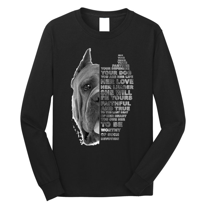 She Is Your Friend Your Partner Your Dog Cane Corso Dogs Long Sleeve Shirt